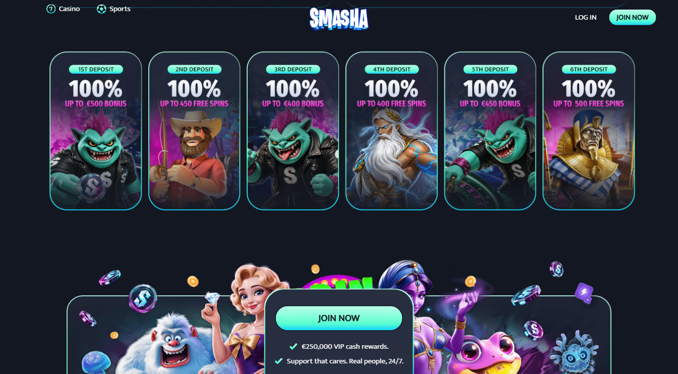 Smasha Casino Bonuses