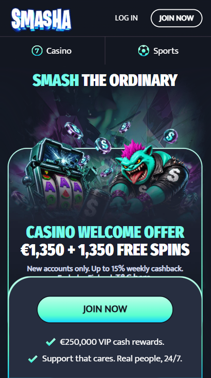 Smasha Casino Mobile App